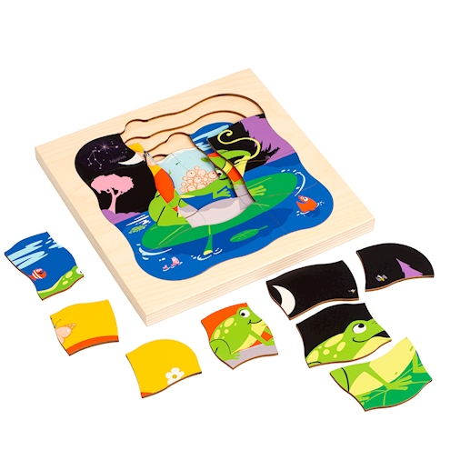 Lagenpuzzle Frosch, 30 Teile