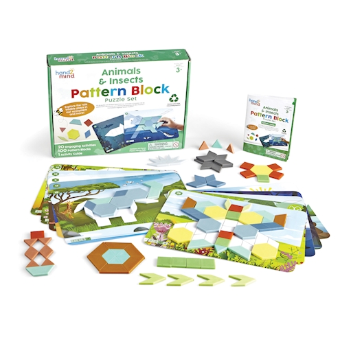 Tiere und Insekten Pattern Block Puzzle Set