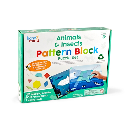 Tiere und Insekten Pattern Block Puzzle Set