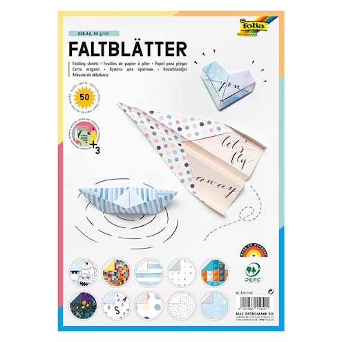 Faltblätter DIN A4, 50 Blatt