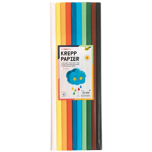 Krepppapier-Rollen Basic 50 x 200 cm, 10 Rollen