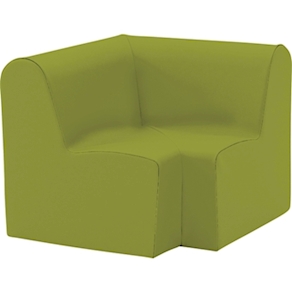 Kindergarten-Sofa, Ecke B 77 x H 34/62 x T 77 cm Kunstleder Basic