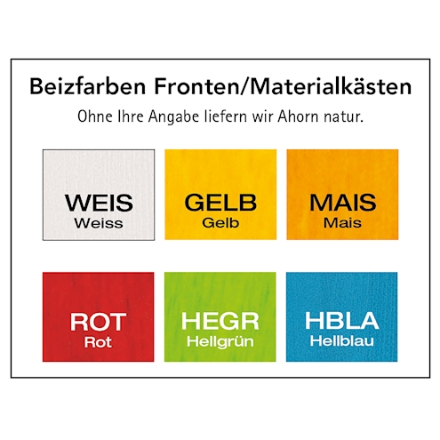 Rollwagen-Materialschrank MOVE-UPP Türen farbig