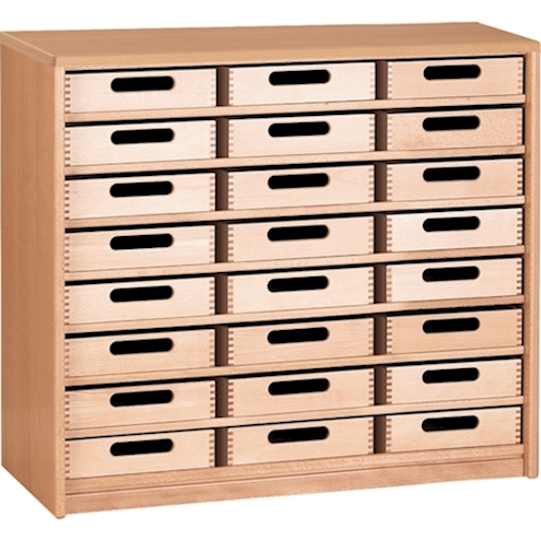 Schrank mit 24 Eigentumskästen DEKOR, B100 x H83,6 x T39,4cm