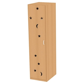 Deckenschrank Anbaumodell Tür li, Türfront Mond/Sterne B 47,5 x H 196,8 x T 62 cm