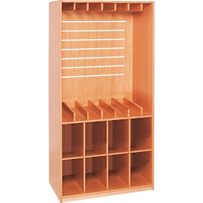 Liegepolster-/Deckenschrank Grundmodell ohne Türen DEKOR für 8 Liegepolster, B 96,6 cm