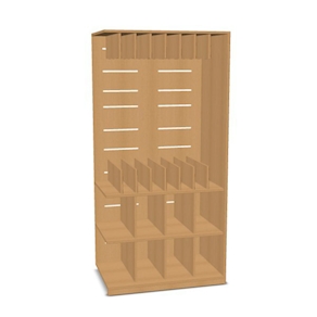 Liegepolster-/Deckenschrank Anbaumodell ohne Türen DEKOR für 8 Liegepolster, B 94,7 cm