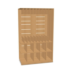 Liegepolster-/Deckenschrank Anbaumodell ohne Türen DEKOR für 10 Liegepolster, B118,2 cm