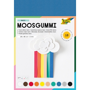 Moosgummiplatten 40 x 29 cm 10 Farben